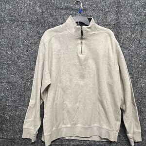 Tasso Ella Sweater Men XL White 1/4 Zip Pullover Long Sleeve Causal Winter Fall